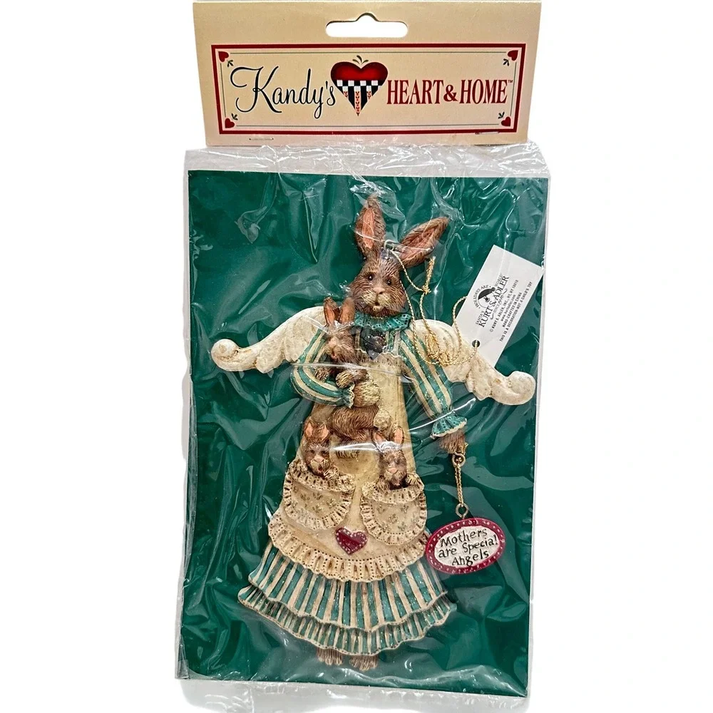 Kurt S Adler Mothers are Special Angels Bunny Ornament Kandys Heart and Home NEW